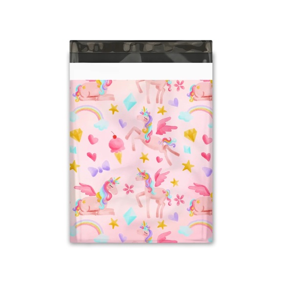 Rainbow 🌈 Unicorn 🦄 Poly Mailers 10x13 Pack of 25 - Picture 2 of 6